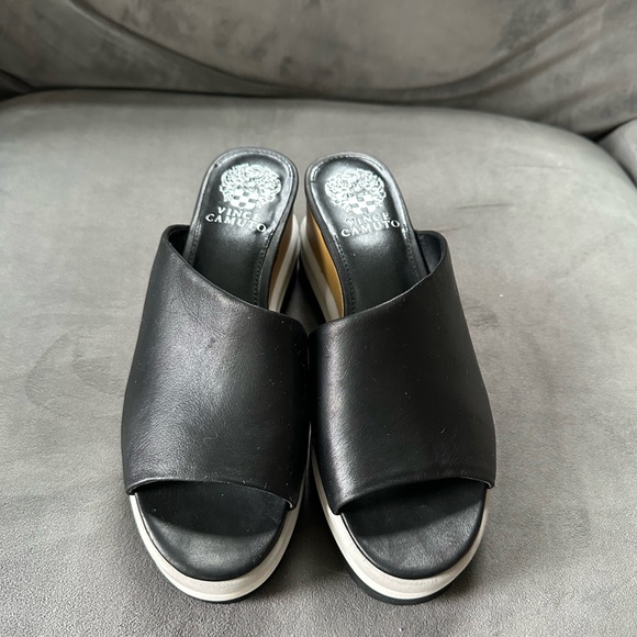 Vince Camuto Black and Gold Women's Mules - Picture 3 of 3